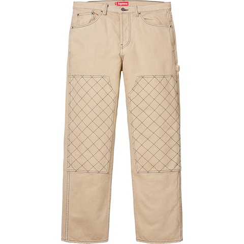 Supreme Diamond Stitch Carpenter Jean - Beige