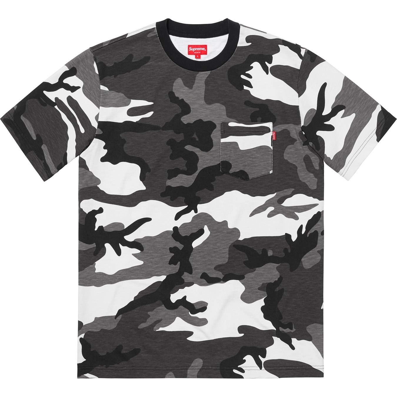 Supreme S S Pocket Tee (FW18) - Snow Camo - $62