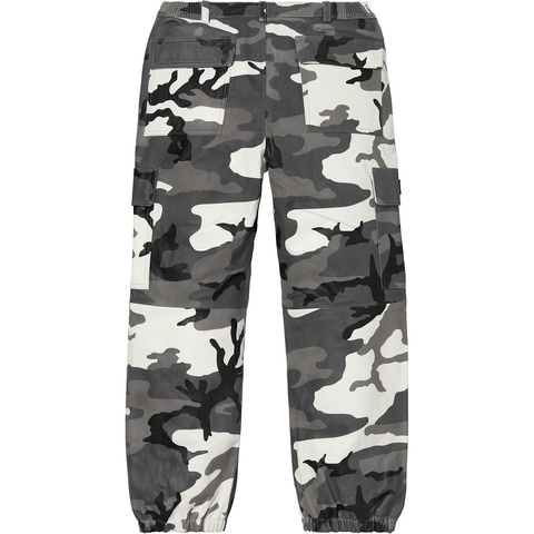 Supreme Leather Cargo Pant - Snow Camo