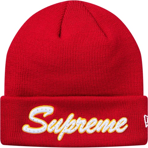 Supreme New Era® Script Beanie - Red