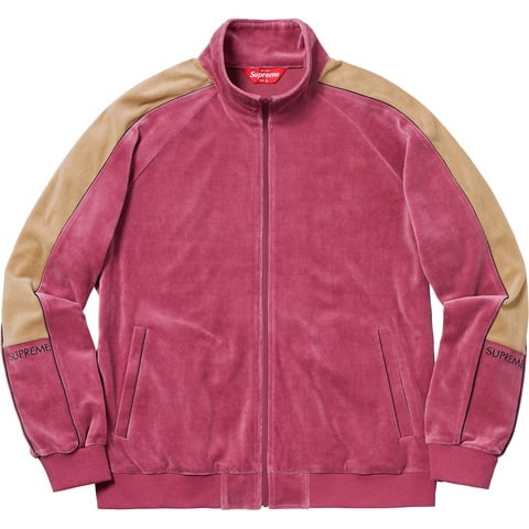 Supreme Velour Track Jacket - Pink