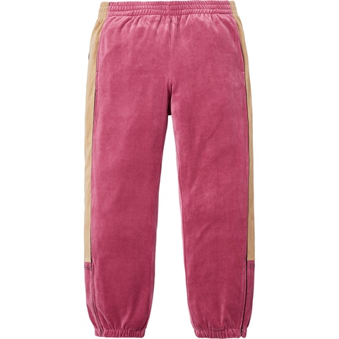 Supreme Velour Track Pant - Pink