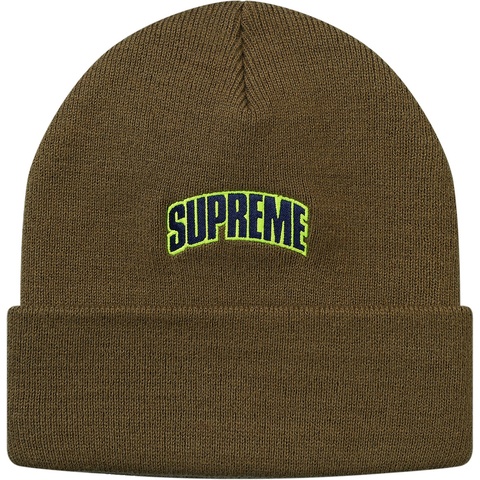 Supreme Crown Logo Beanie - Olive