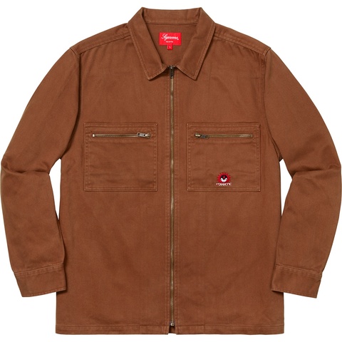 Supreme Vampire Denim Zip Up Shirt - Brown