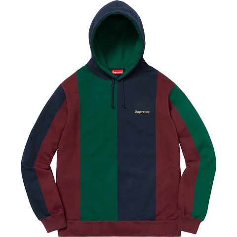 Supreme Tricolor Hooded Sweatshirt - Burgundy