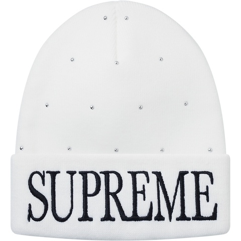 Supreme Studded Beanie - White
