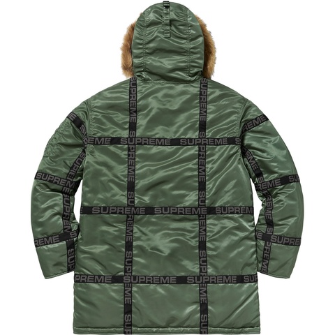 Supreme Logo Tape N-3B Parka - Olive