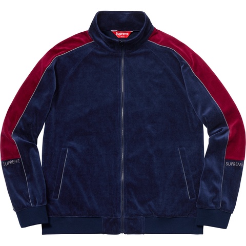 Supreme Velour Track Jacket - Navy