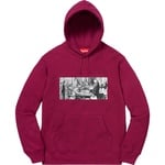 Supreme Mike Kelley Supreme Franklin Signing the Treaty of Alliance with French Officials Hooded Sweatshirt (FW18) - Dark Magenta