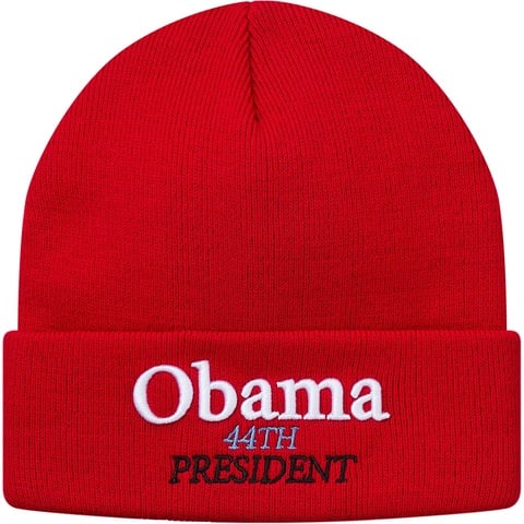 Supreme Obama Beanie - Red