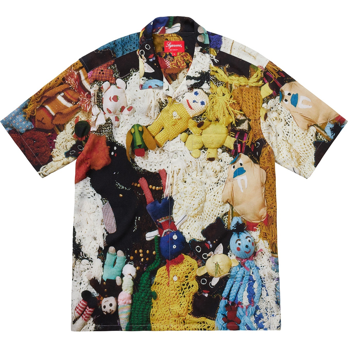 Supreme Mike Kelley Supreme More Love Hours Than Can Ever Be Repaid Rayon Shirt (FW18) - Multicolor - $168