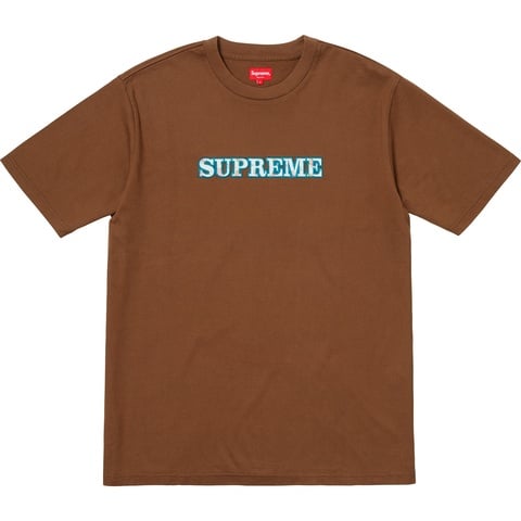Supreme Floral Logo Tee - Brown