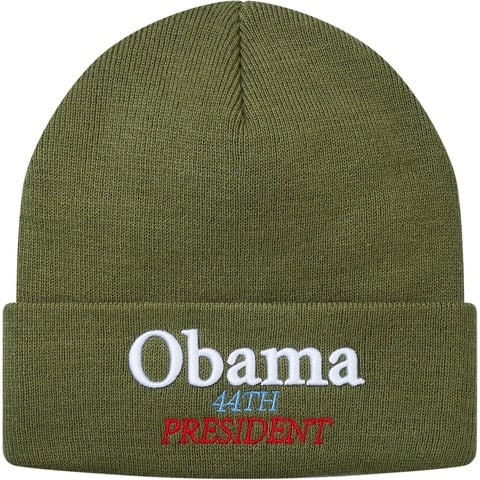 Supreme Obama Beanie - Olive