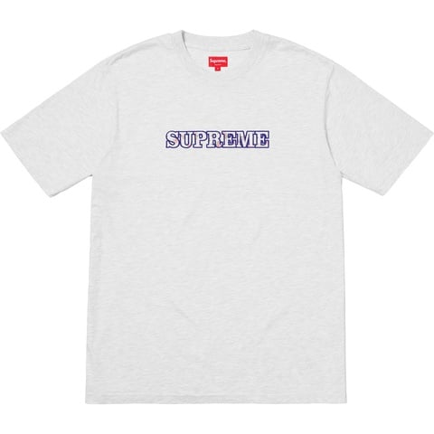 Supreme Floral Logo Tee - Ash Grey
