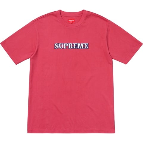 Supreme Floral Logo Tee - Dusty Red