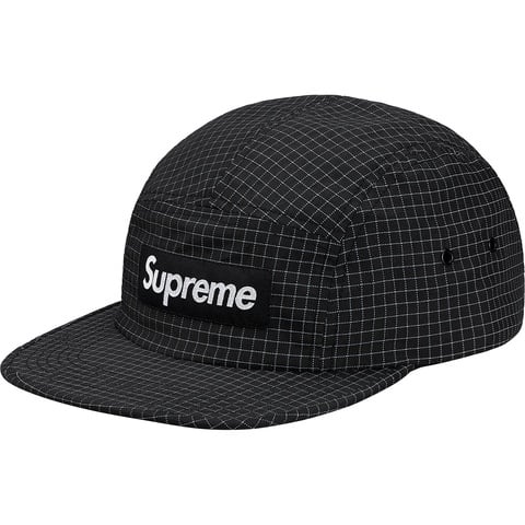 Supreme Reflective Ripstop Camp Cap - Black