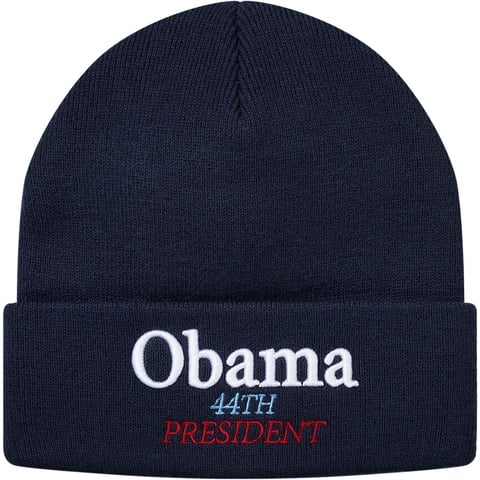 Supreme Obama Beanie - Navy