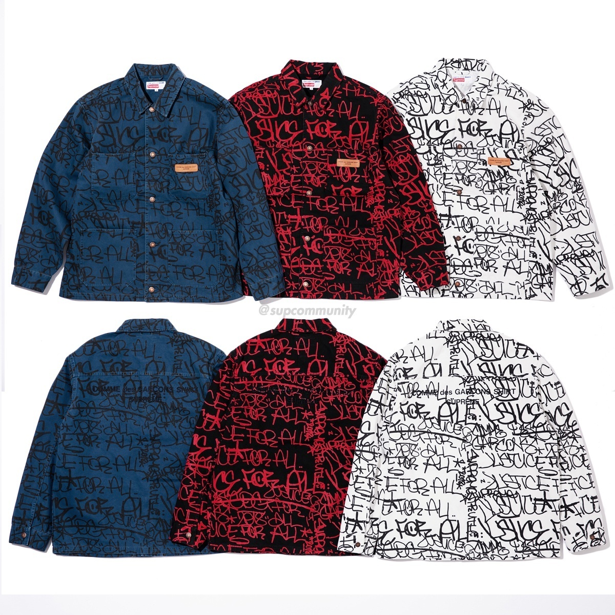 Supreme Supreme®/Comme des Garçons SHIRT® Printed Canvas Chore Coat (fall/winter 2018) - $298.00
