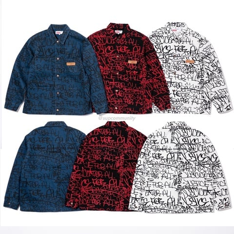 Supreme®/Comme des Garçons SHIRT® Printed Canvas Chore Coat - Supreme
