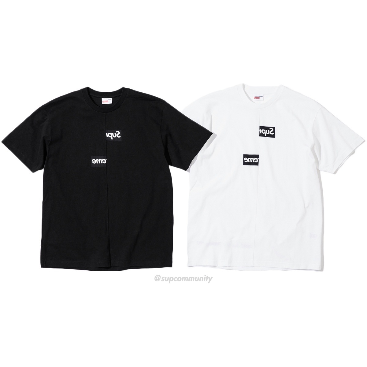 Supreme®/Comme des Garçons SHIRT® Split Box Logo Tee - Supreme