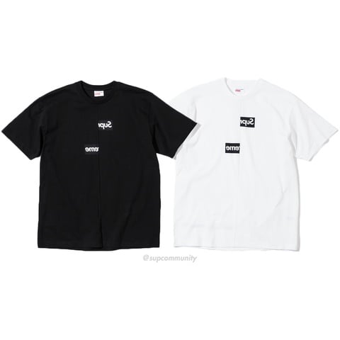トップス Supreme COMME des GARCONS Split Box Logo Supreme®/Comme des Garçons SHIRT® Split Box Logo Tee - Supreme