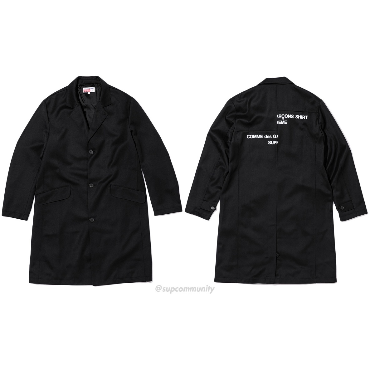 Supreme®/Comme des Garçons SHIRT® Wool Overcoat - SupremeCommunity