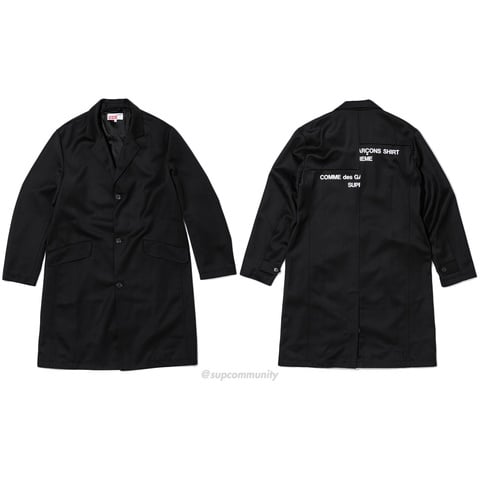 Supreme®/Comme des Garçons SHIRT® Wool Overcoat - Supreme