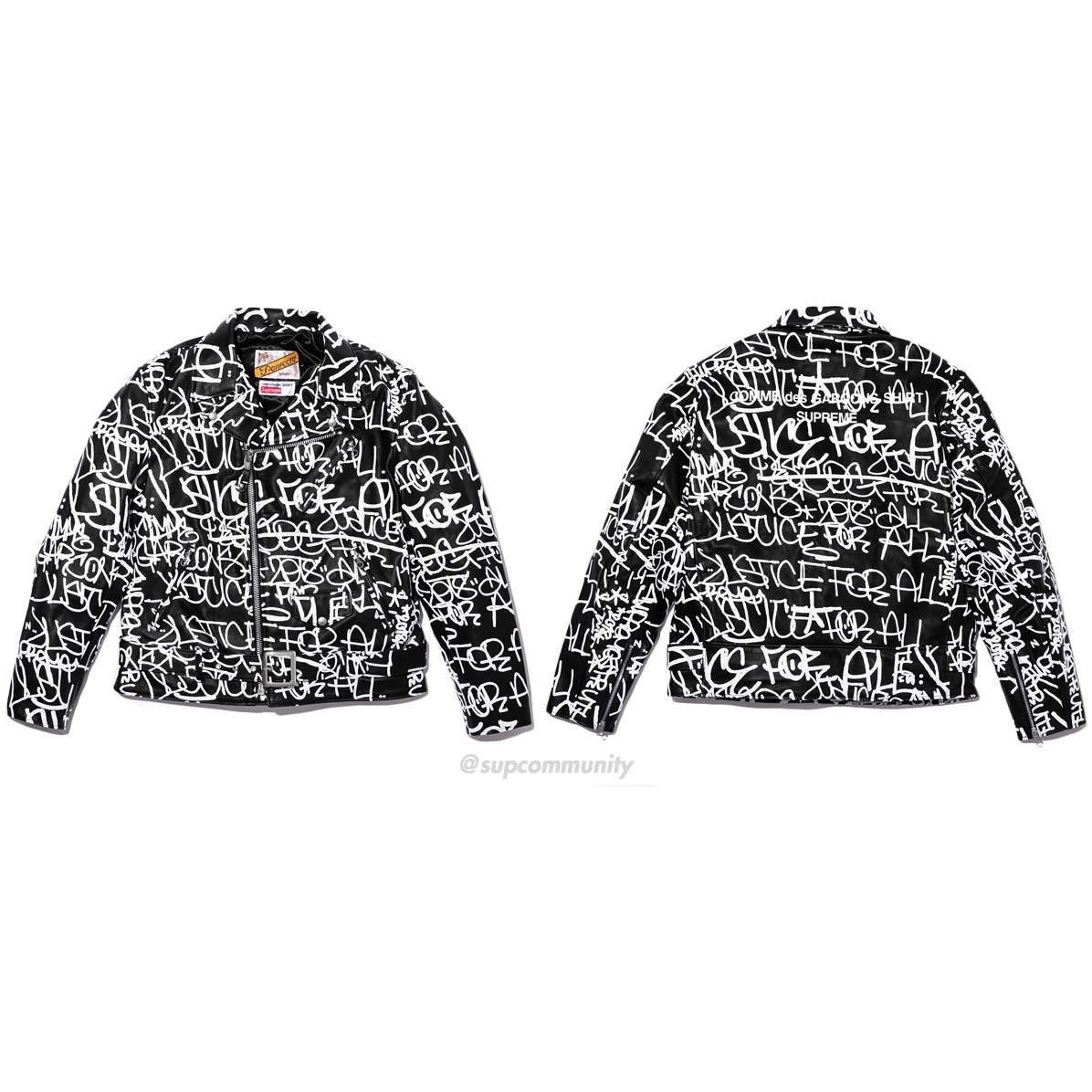 Supreme®/Comme des Garçons SHIRT® Schott® Painted Perfecto Leather