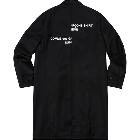 Supreme Supreme®/Comme des Garçons SHIRT® Wool Overcoat - Black