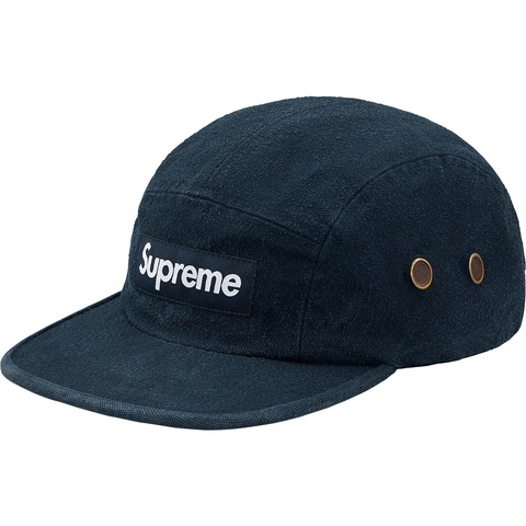 Supreme Napped Canvas Camp Cap - Navy