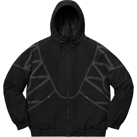 Supreme Zig Zag Stitch Puffy Jacket - Black