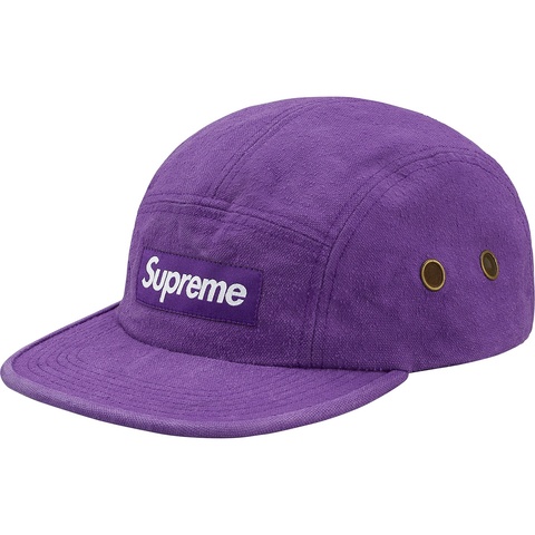 Supreme Napped Canvas Camp Cap - Purple