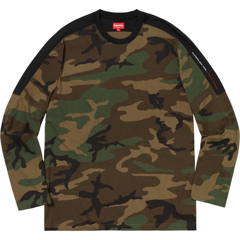Supreme Paneled L/S Top - Woodland Camo