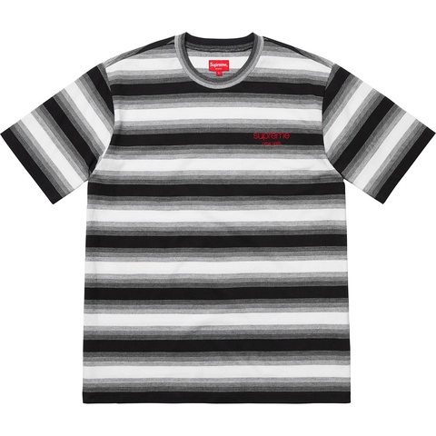 Supreme Gradient Striped S/S Top - Black