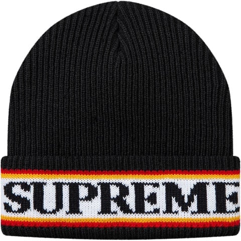 Supreme Cuff Logo Beanie - Black
