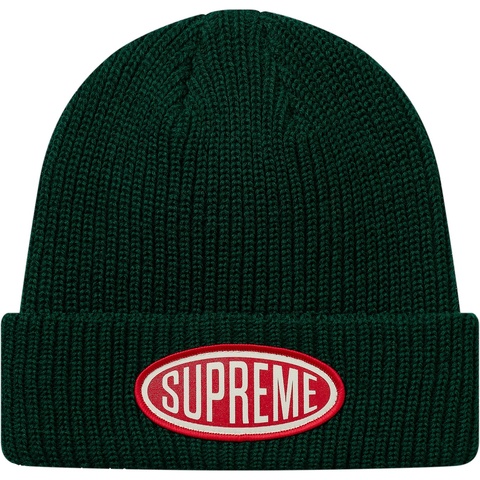 Supreme Oval Patch Beanie - Green