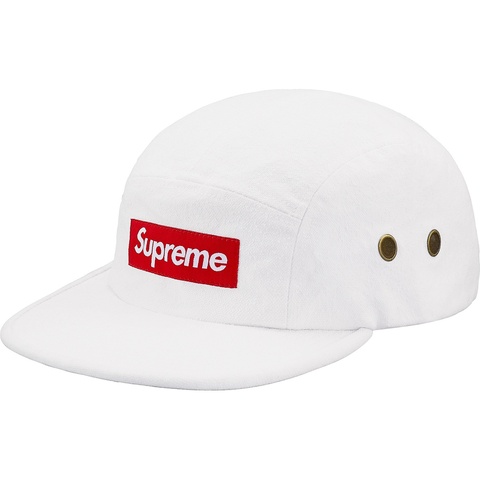 Supreme Napped Canvas Camp Cap - White