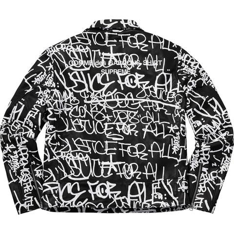 Supreme Supreme®/Comme des Garçons SHIRT® Schott® Painted Perfecto Leather Jacket - Black