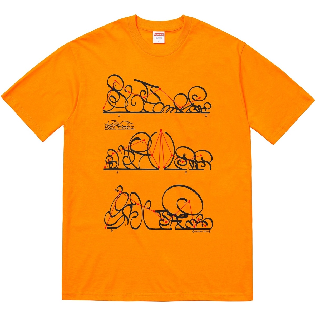 Supreme System Tee (fall/winter 2018) - $36.00