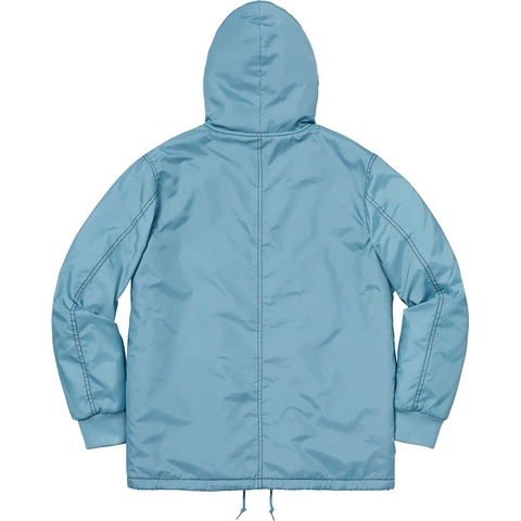 Supreme Sherpa Lined Nylon Zip Up Jacket - Dusty Blue