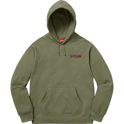 Supreme Portrait Hooded Sweatshirt - Light Olive