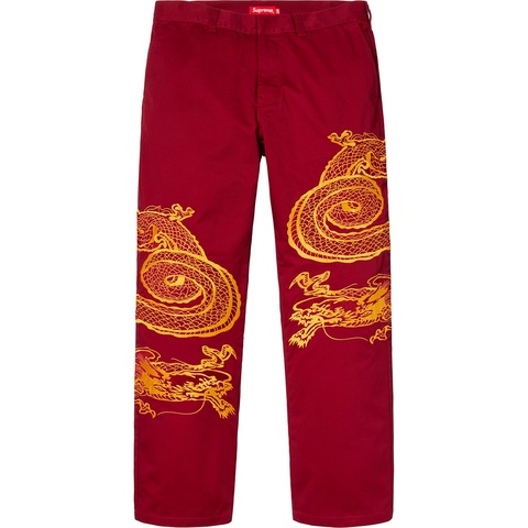 Supreme Dragon Work Pant - Red