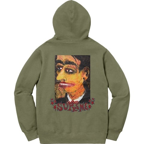 Supreme Portrait Hooded Sweatshirt - Light Olive