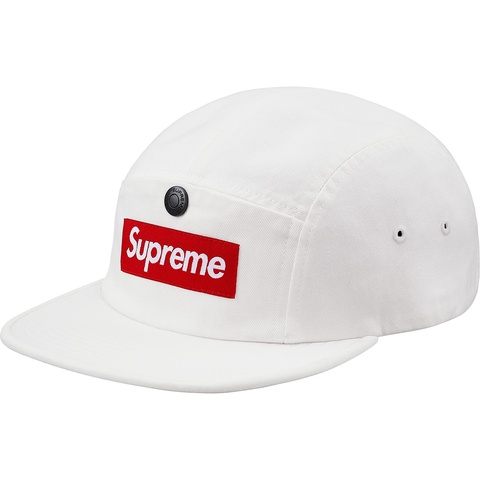 Supreme Snap Button Pocket Camp Cap - White