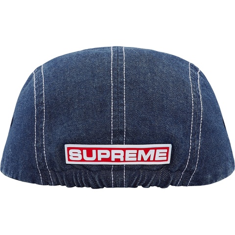 Supreme Fitted Rear Patch Camp Cap - Denim