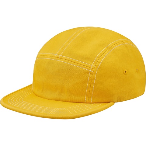 Supreme Fitted Rear Patch Camp Cap - Yellow