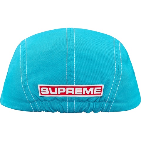 Supreme Fitted Rear Patch Camp Cap - Neon Blue