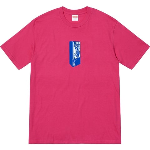 Supreme Payphone Tee - Dark Pink