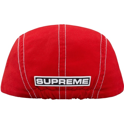 Supreme Fitted Rear Patch Camp Cap - Red
