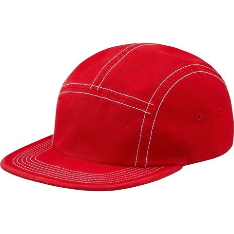 Supreme Fitted Rear Patch Camp Cap - Red